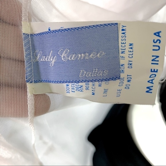 LADY CAMEO PINK LACE NIGHTWEAR LONG SHEER ROMANTIC ROBE VINTAGE  WOMEN LARGE - Picture 11 of 16